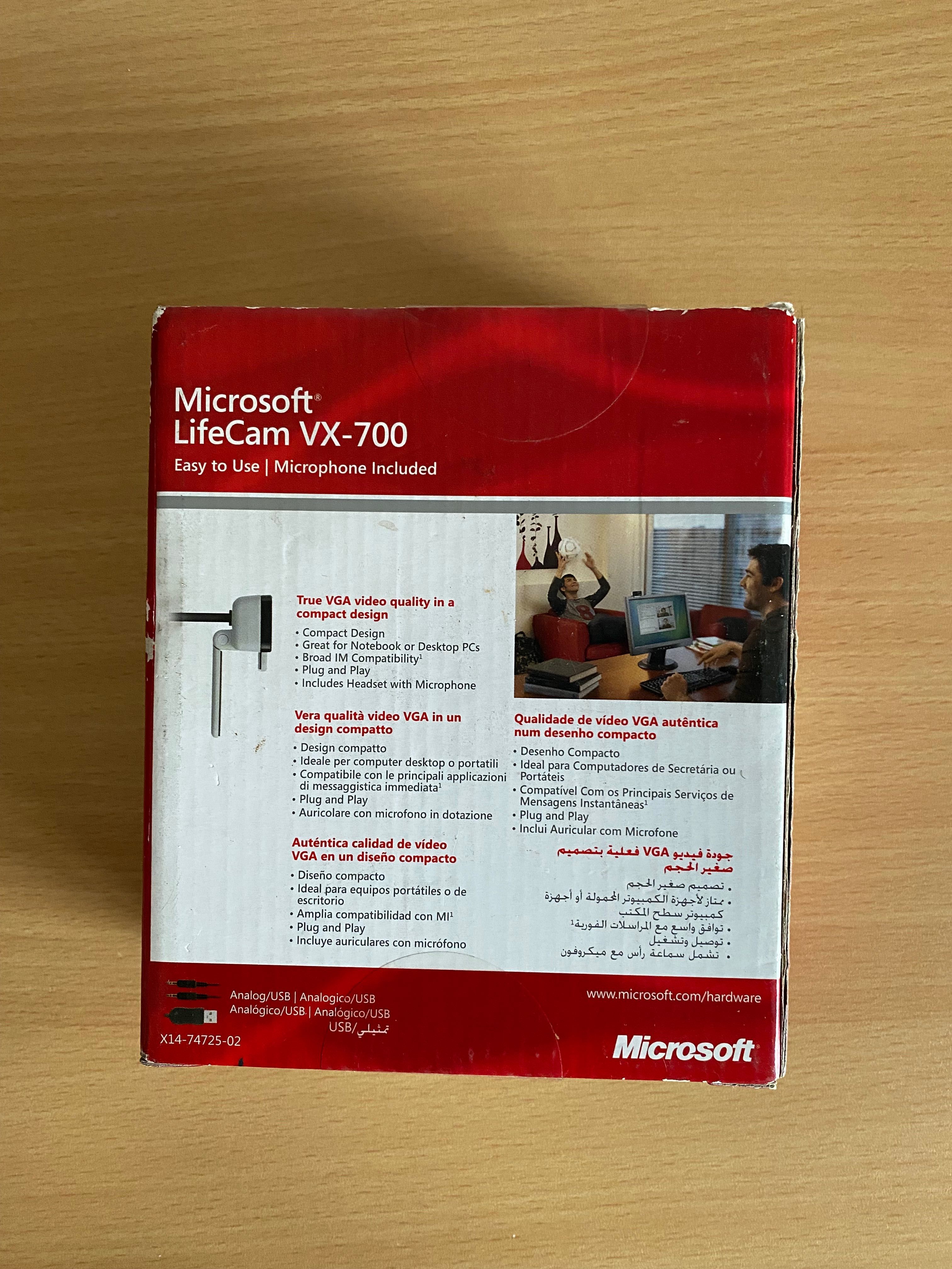 Câmara Web/Webcam Microsoft LifeCam VX-700 (com auricular)