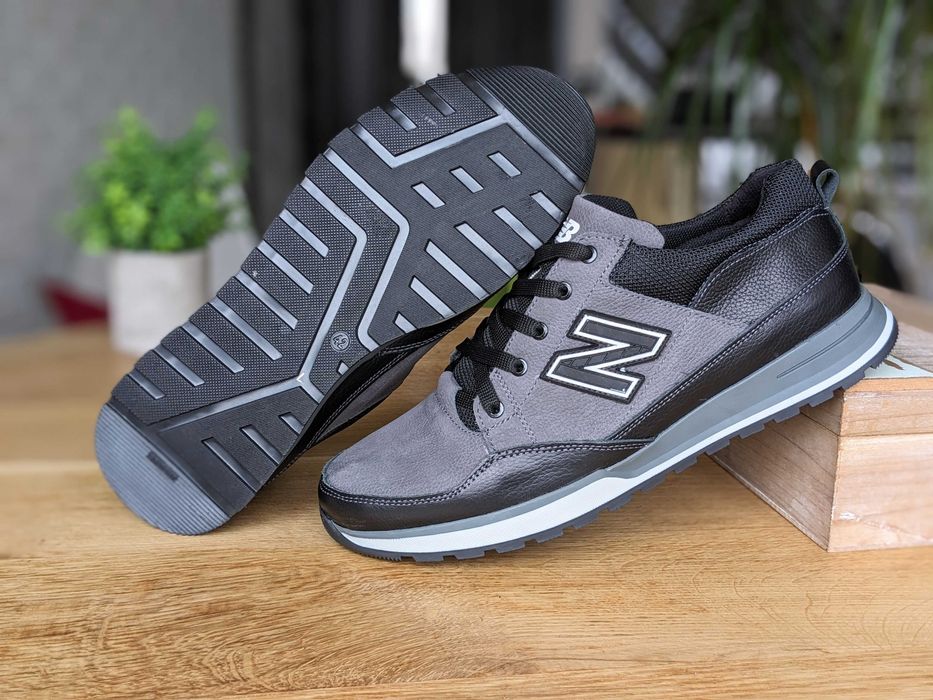 Чоловічі кросівки шкіра New Balance Весна Мужские кожаные кроссовки