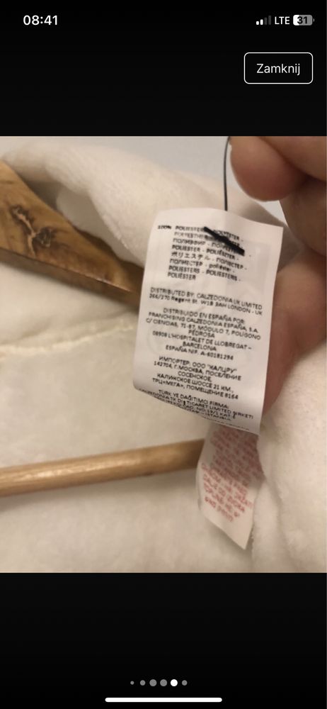 Biały szlafrok Intimissimi M/L