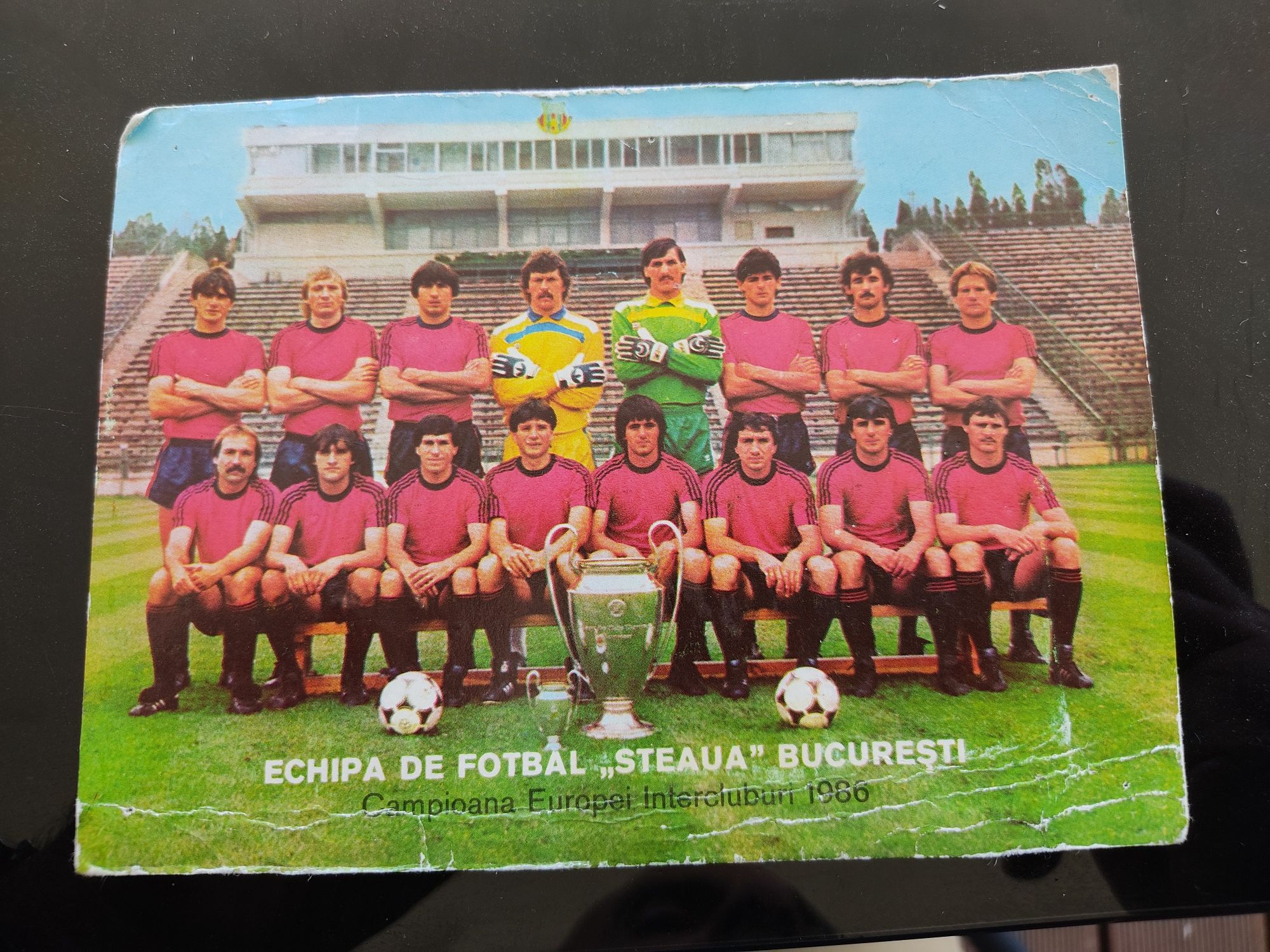 Postal do Steaua Bucareste anos 80