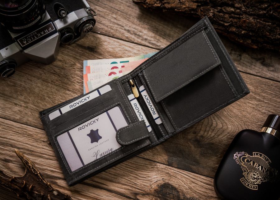 duży, skórzany portfel męski - always wild