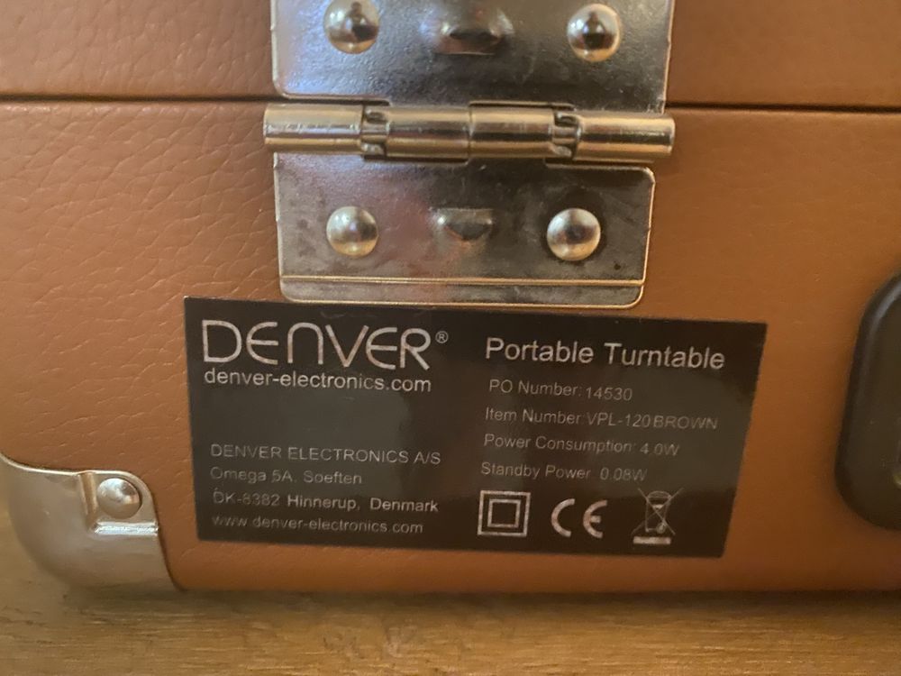 Gira-Discos Denver VPL-120 Castanho