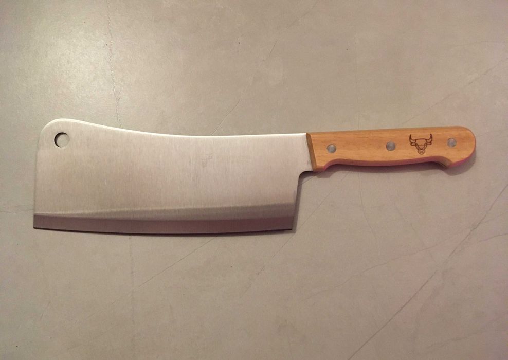 Tasak Kuchenny Duży Stalowy Nóż do Mięsa Solidny XL 33cm 8"