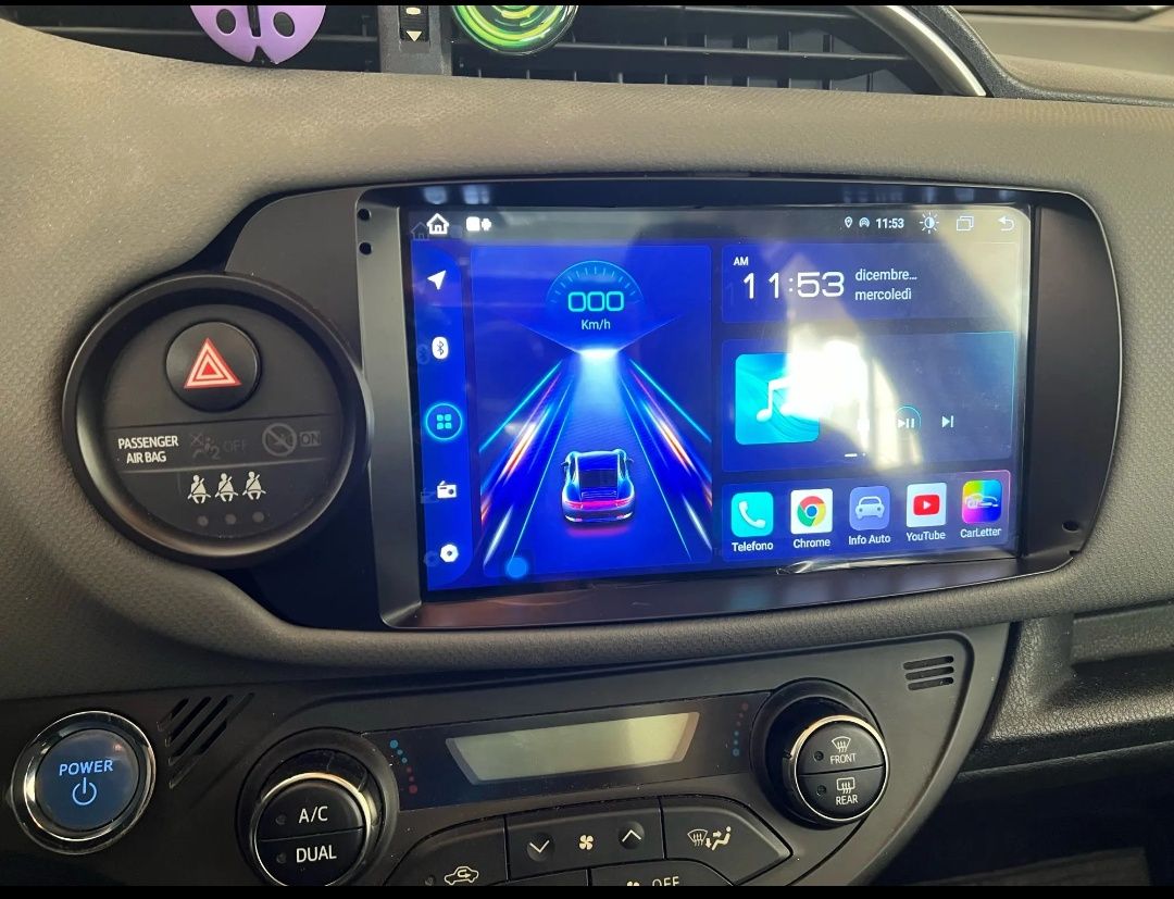 Rádio Android 12 com GPS Toyota Yaris (Novo)