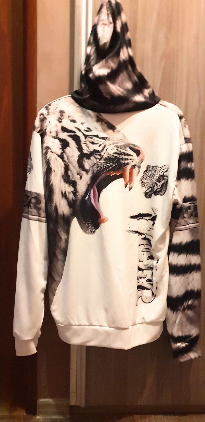 Bluza z kapturem Tygrys 3D Rozmiar L