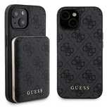 Zestaw etui Guess 4G Metal Logo na iPhone 15 + powerbank 5000mAh MagSa