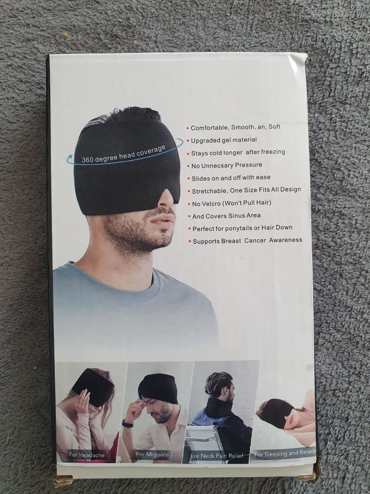 Nowa maska żelowa przeciw migrenie I bólom głowy