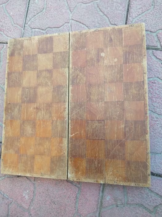 Дошка для гри в шашки б,в дерев'яна 1970 років,