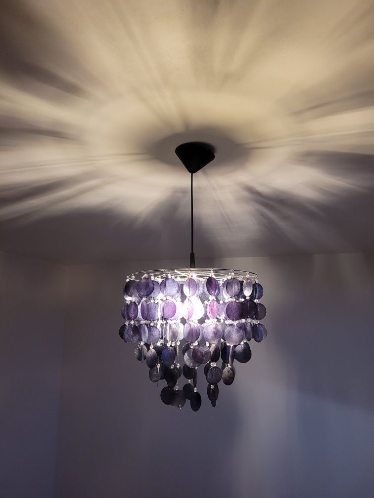 Lampa wisząca alfa czarna glamour