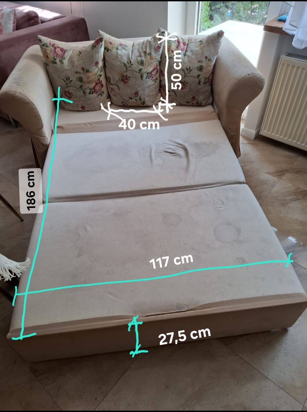 Sofa 3 osobowa z Black Red White rozkładana z pojemnikiem na pościel