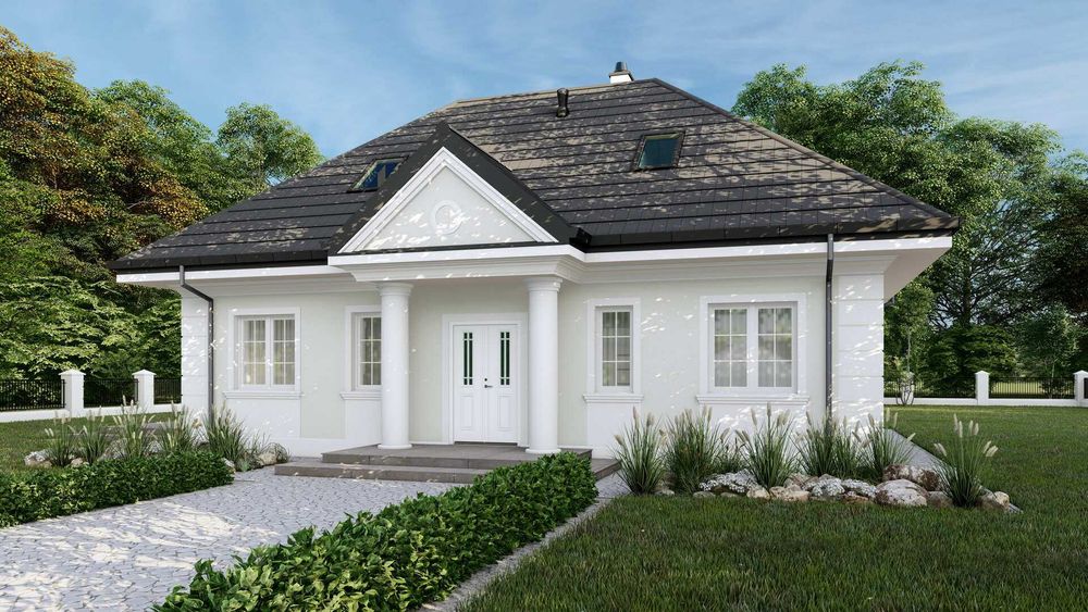 Projekt domu w stylu dworkowym