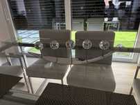 Castical / centro de mesa em vidro e inox
