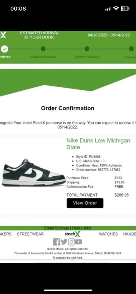 Nike Dunk Michigan State Green