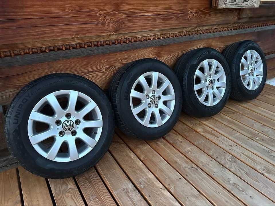 Alufelgi VW 15” / 5x112 6,5J ET50 / 195/65R15 koła letnie / Golf V VI