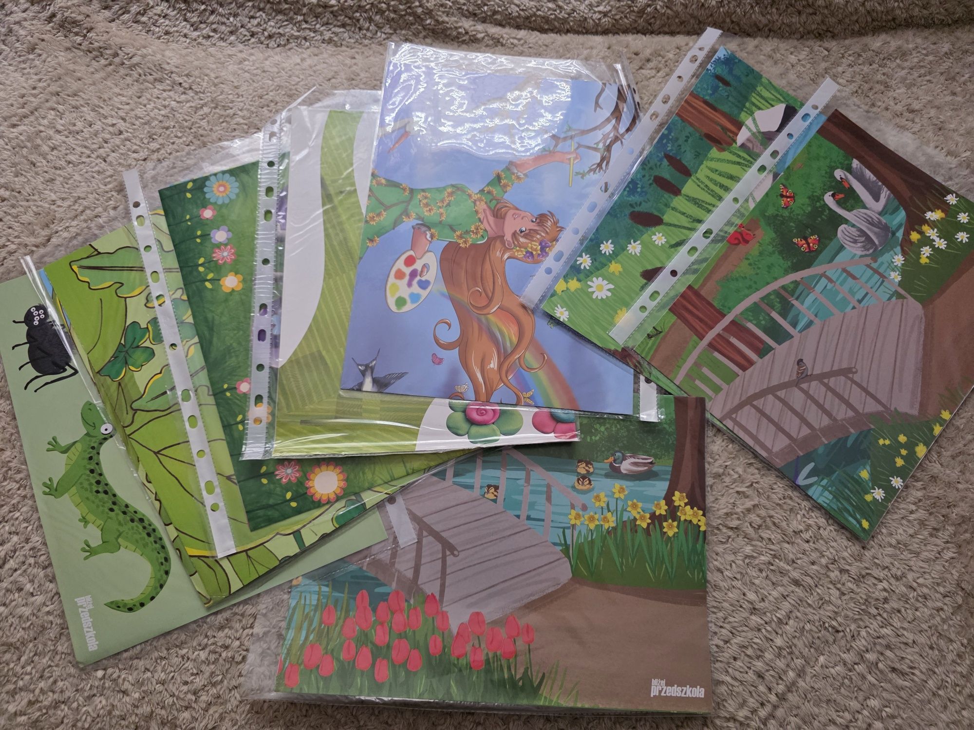 Pomoce dydaktyczne, przedszkole - WIOSNA, OWADY, KWIATY