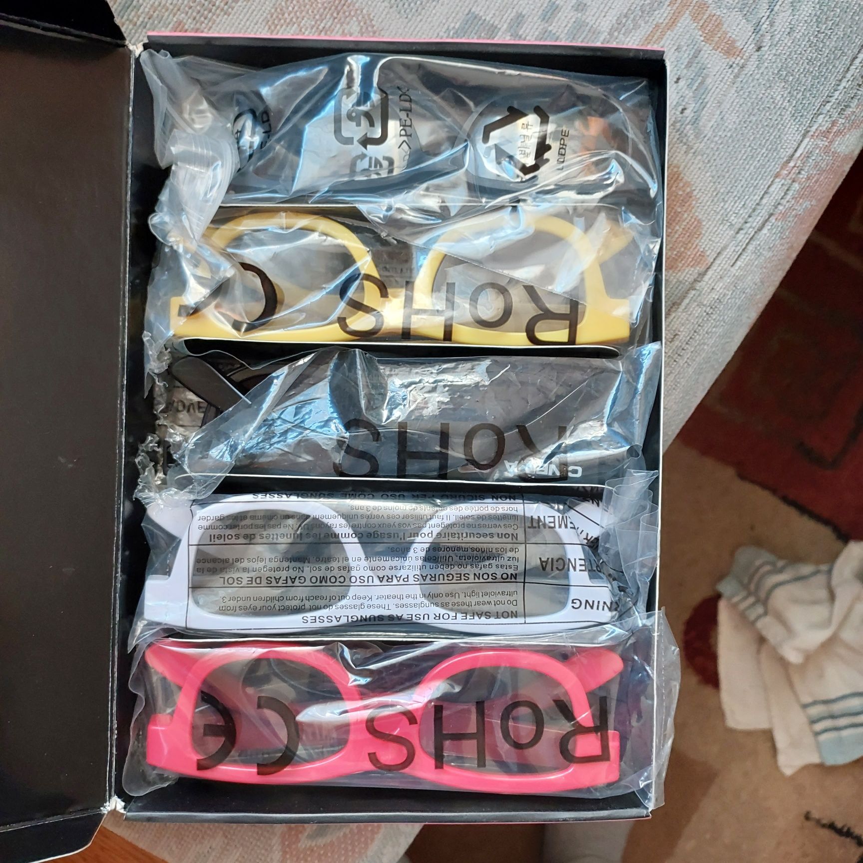 Okulary 3D 5 sztuk
