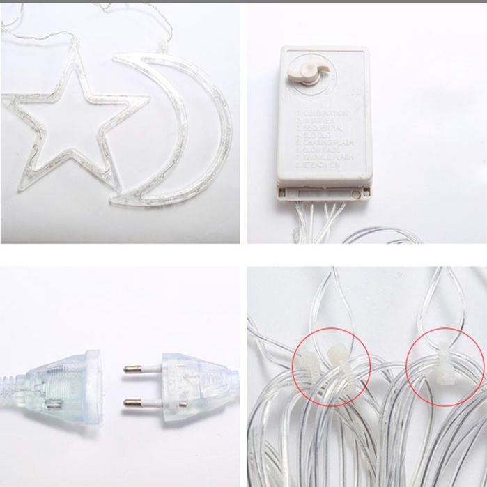 Світлодіодна штора "Місячна ніч" - теплий білий Гірлянда Гірлянда-штор