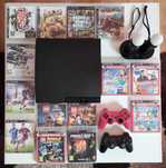 Konsola Sony PS3 + dwa pady + dwa kontrolery Move +  14 płyt z grami