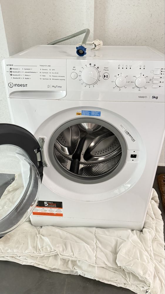 Sprzedam pralkę Indesit model MTWSC 510511 W PL używaną 3 lata