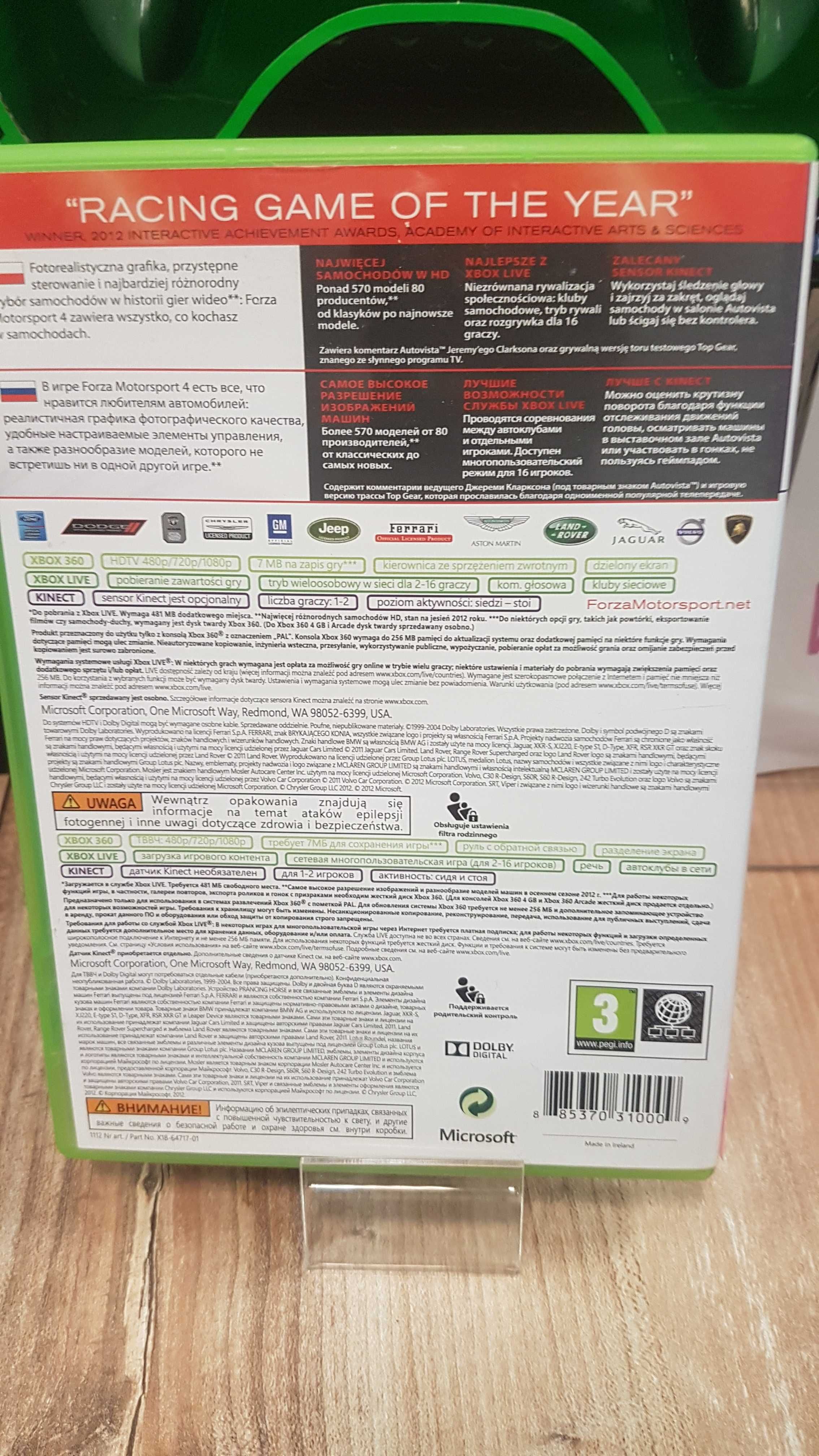 Forza Motorsport 4 X360 Sklep Wysyłka Wymiana
