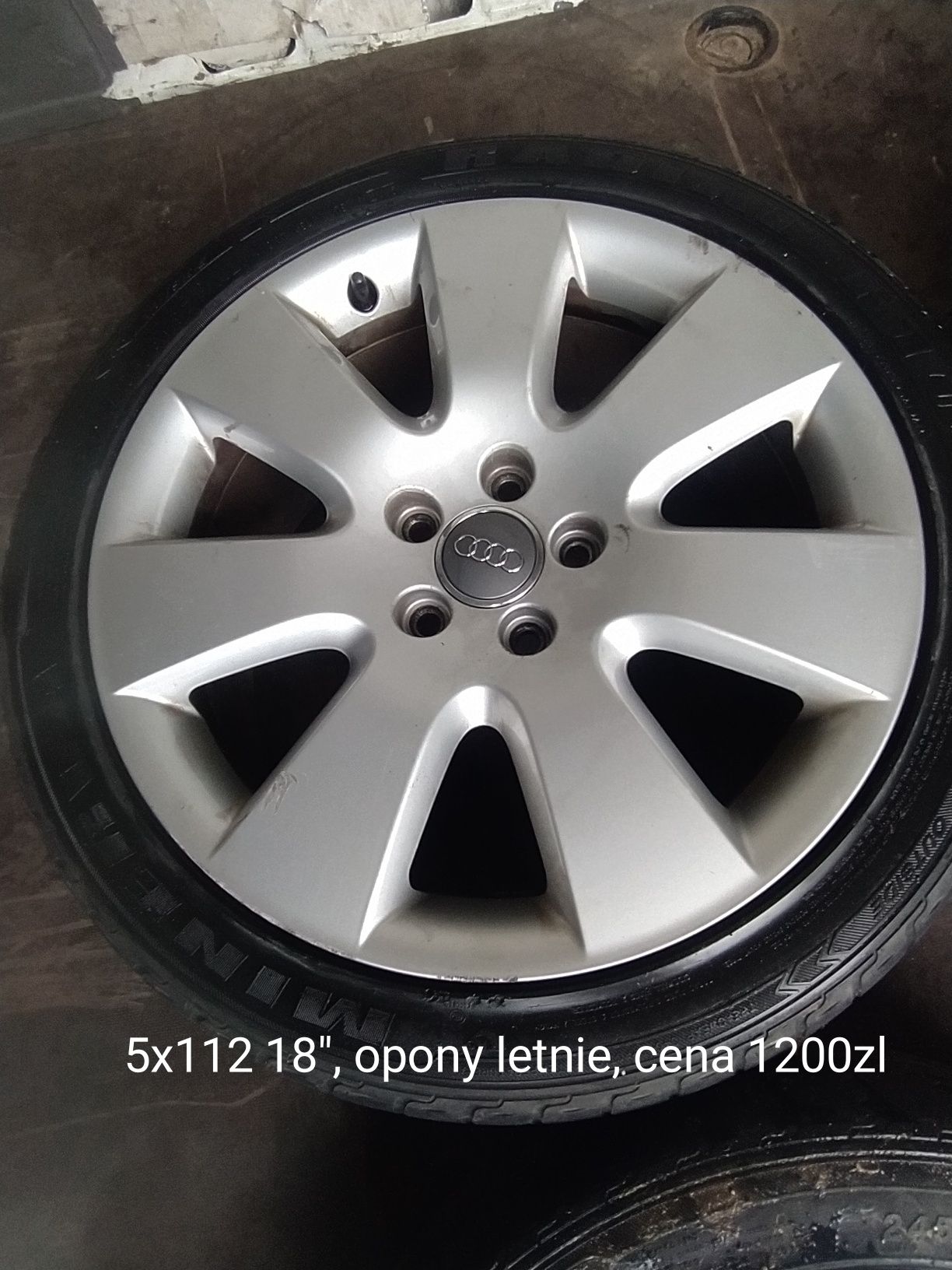 Alufelgi z oponami 5x112,audi vw, 8 różnych kompletow