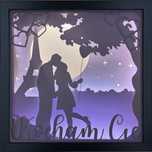 Ramka 3D LED Shadow Box Zakochana Para w Paryżu