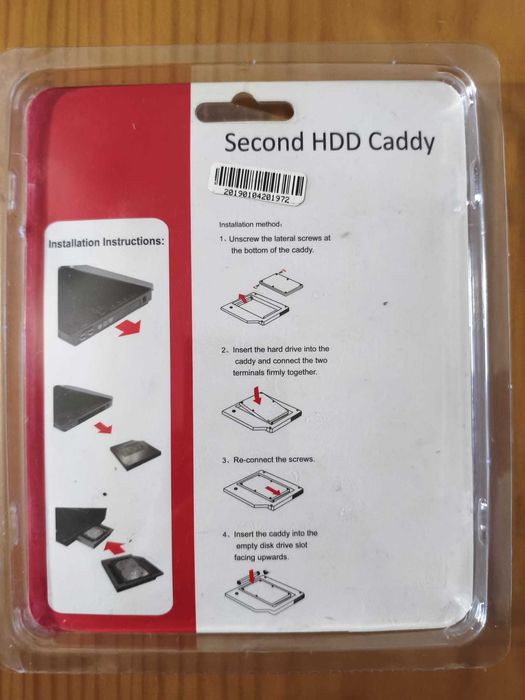 Conversor CD/DVD-ROM para HDD/SSD SATA 2.5