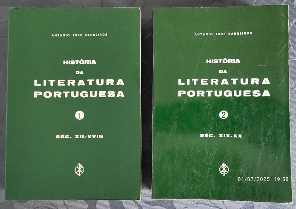 José António Barreiros - História da Literatura Portuguesa 2 Volumes