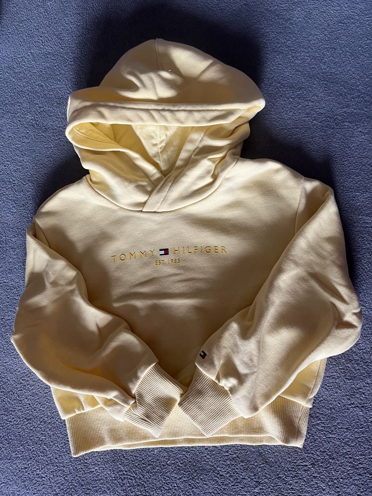Bluza Tommy Hilfiger żółta z kapturem 98cm