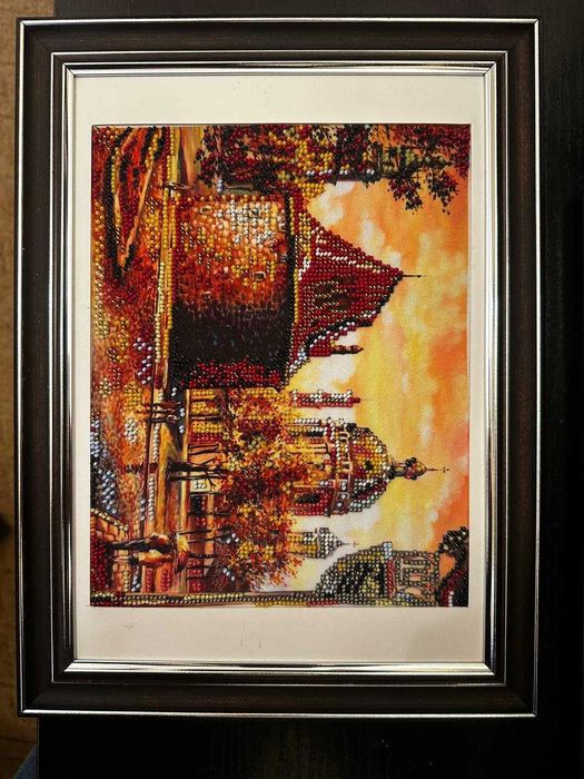 Sprzedam obrazy haftowane czeskimi koralikami "Ulicami Lwowa"