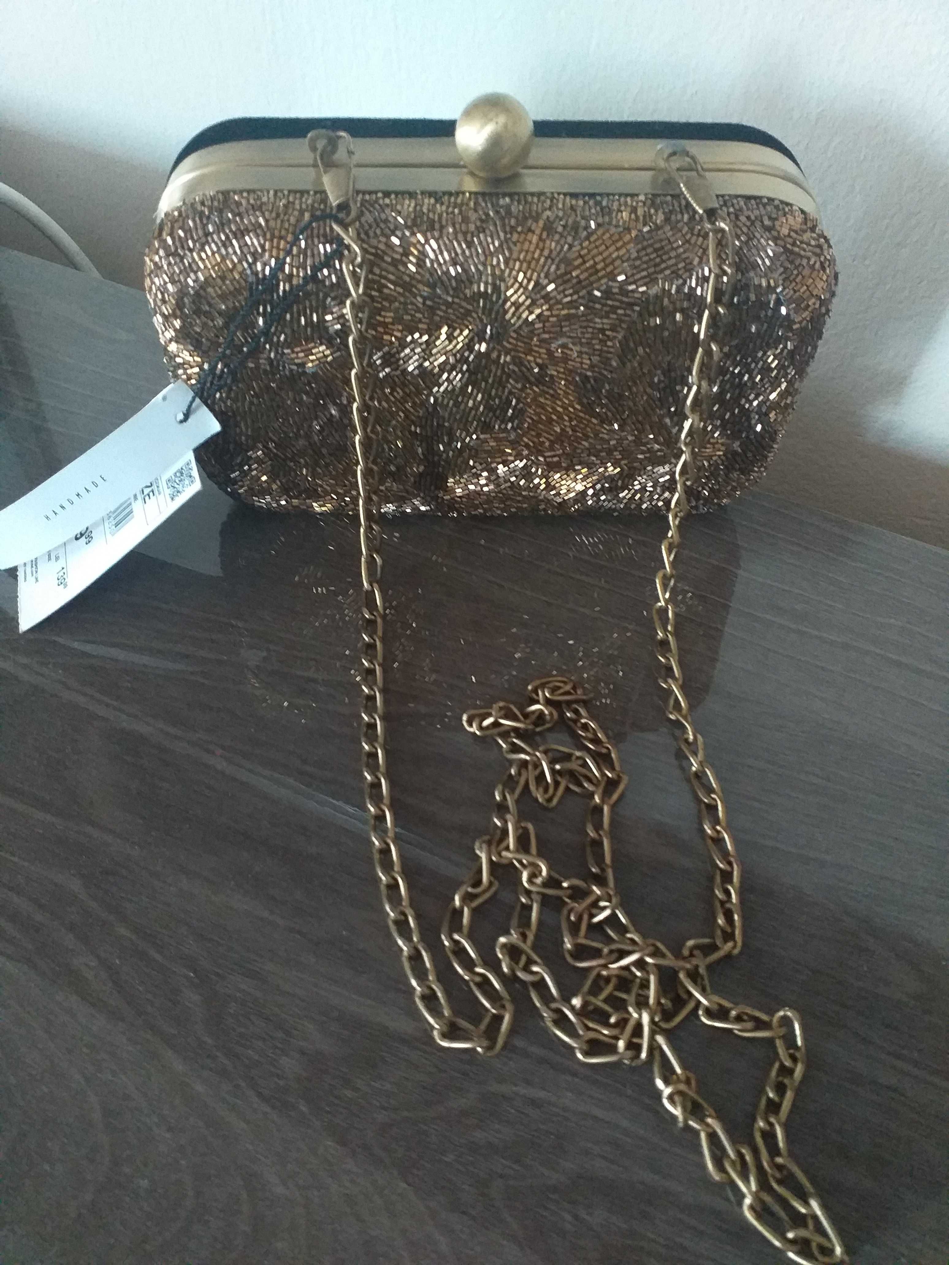 Reserved torebka czarno-złota