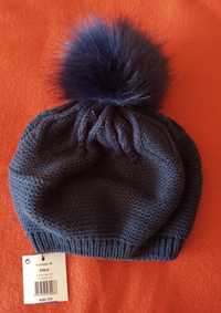 Gorro Azul Escuro com Pompom | Tiffosi