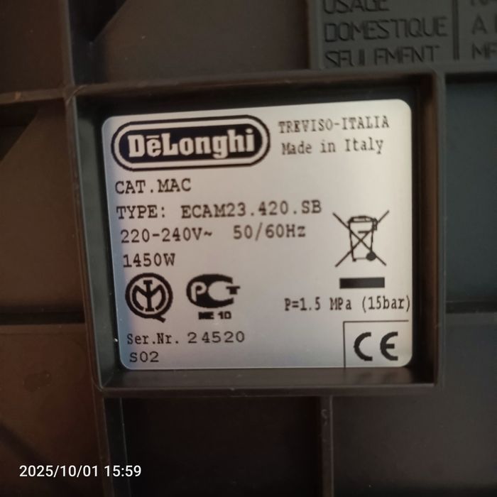 Express ciśnieniowy Automatyczny Sprawny używany  DeLonghi ECAM