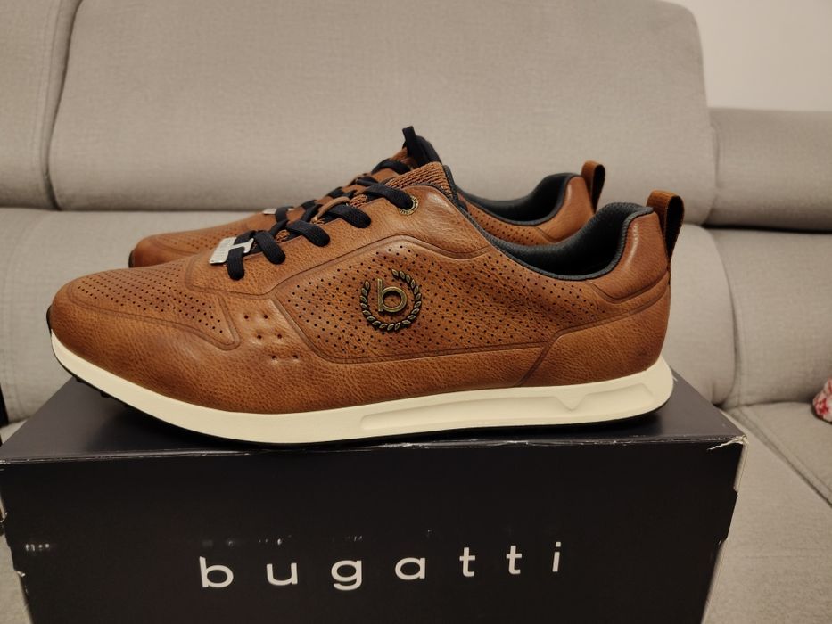 Buty Bugatti skóra naturalna eleganckie nowe męskie