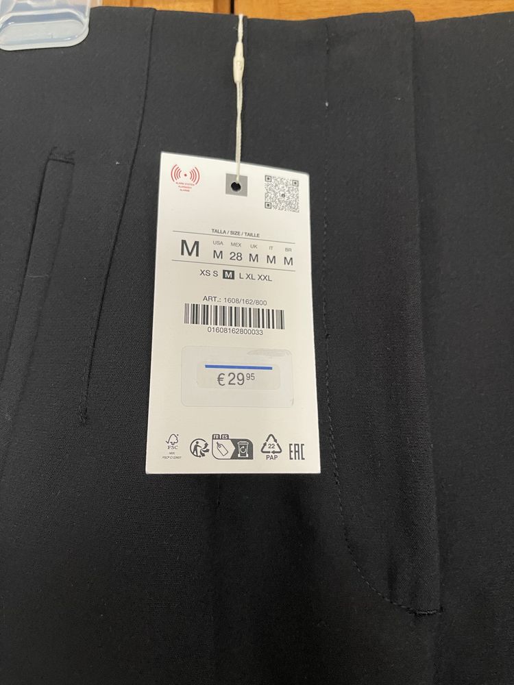 Calça classica preta, da Zara M, ganga cinzenta Stradivarius, nr36