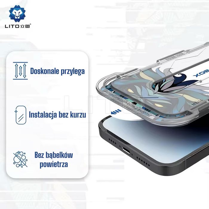 Szkł hartowane LITO D+ PRO iPhone 15 Pro Max  Przeźroczyste