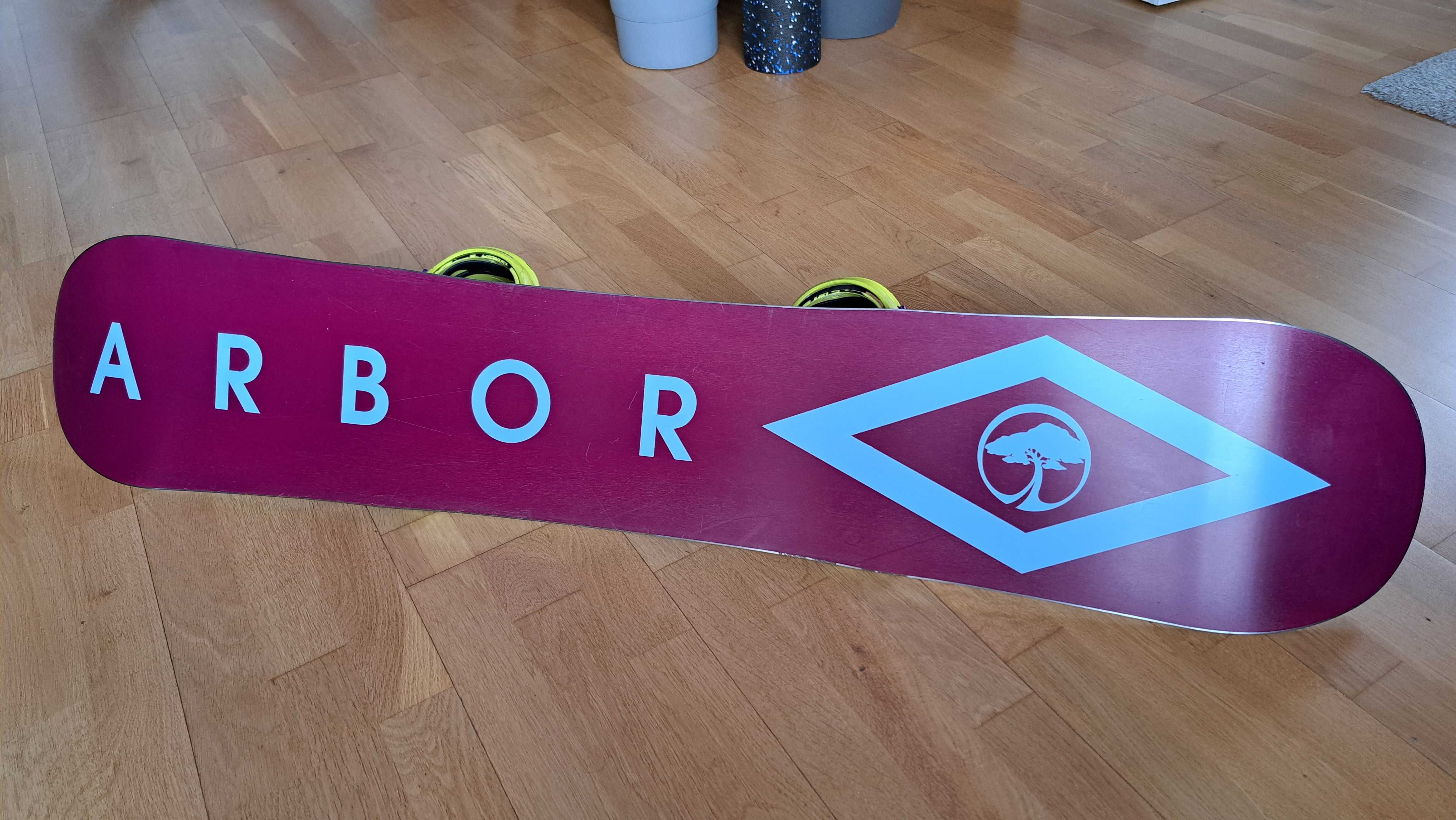 Damska deska snowboardowa Arbor 146 cm + wiązania Flux GS rozm. M