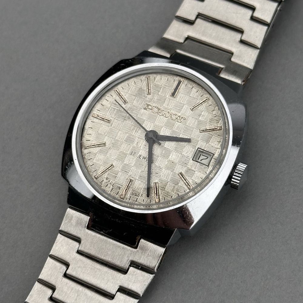 Zegarek vintage Poljot – radziecki | mechaniczny | giloszowana tarcza