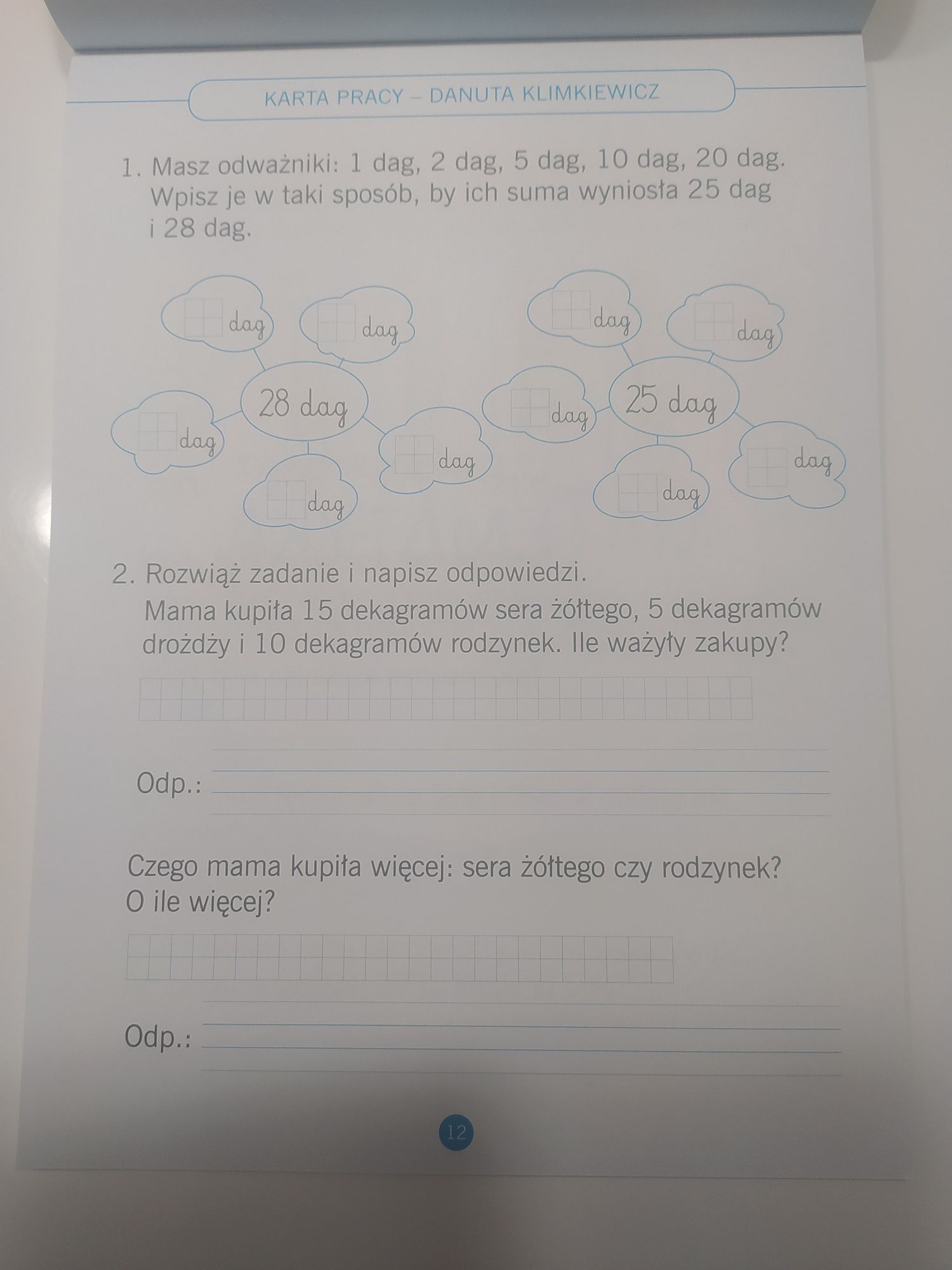 Matematyka karty pracy