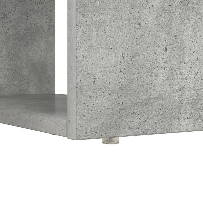 Biurko z przechowywaniem szary beton 113x54 cm