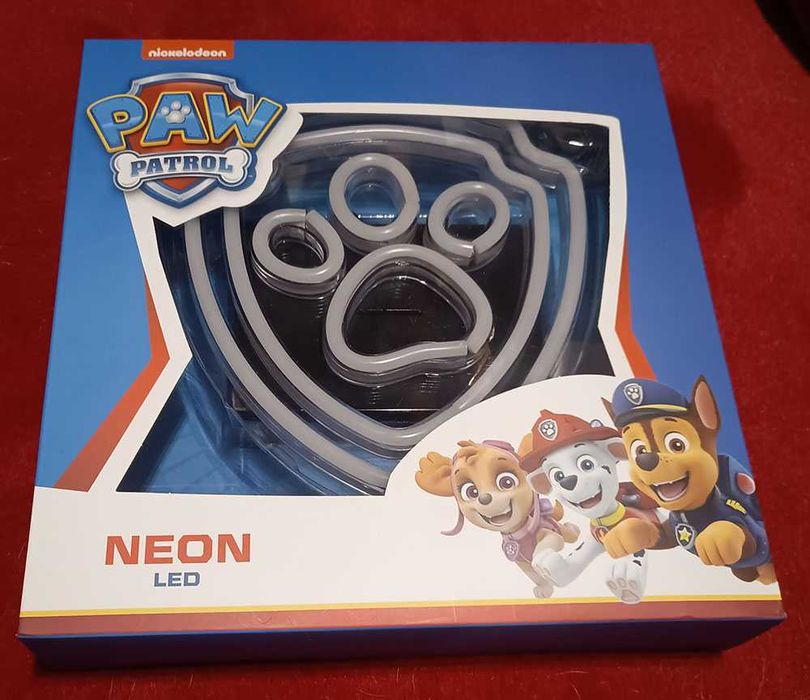 Lampka nocna Psi Patrol Neon LED na podstawce PAW PATROL