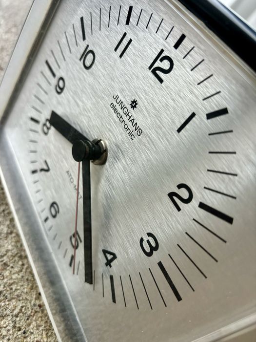 Unikatowy Vintage Zegar Junghans electronic ATO-MAT stalowy Spaca Age
