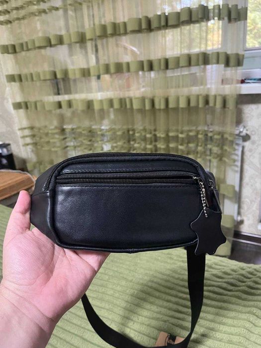 Поясна бананка з натуральної шкіри, поясная на пояс бананка кожанная