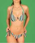 Bikini ás riscas verdes pushup (NOVO POR ESTREAR)