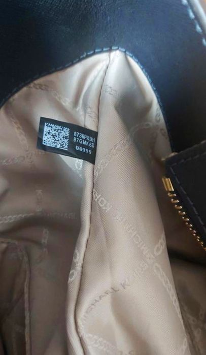 Містка сумка Michael Kors шкіряна тоут синій сафьян