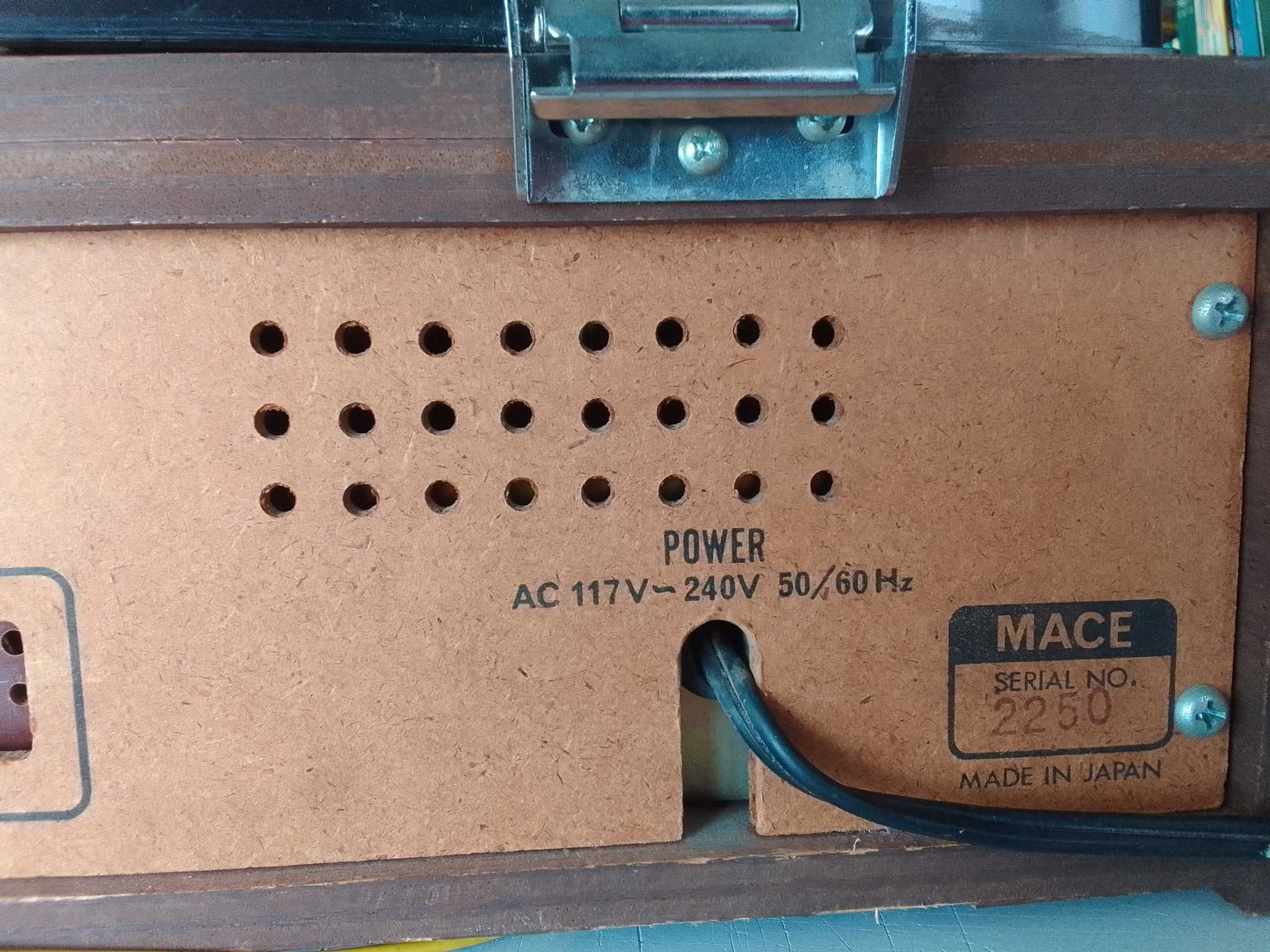 GIRA DISCOS  MACE ELECTRO SOLID STATE 2090 MADE IN JAPAN