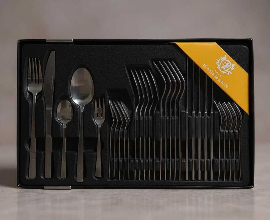 Zestaw Sztućców 30 El Dla 6 Osób Z Pudełkiem Komplet Sztućców Połysk