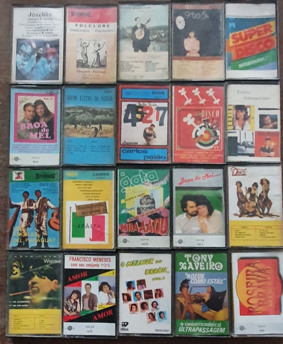 Cassetes musica anos 80 e 90