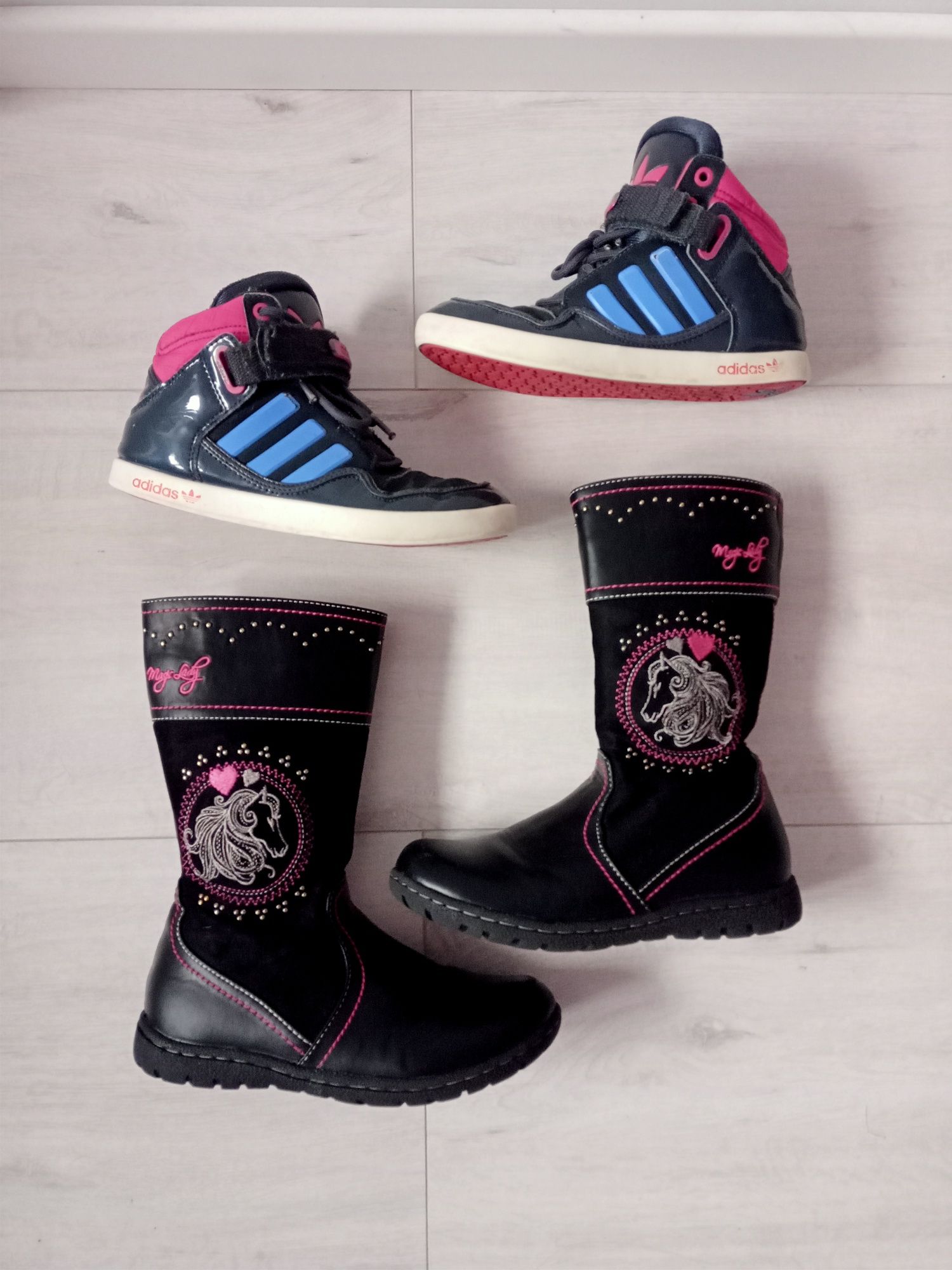 Kozaki 35 CCC Magic Lady sneakersy Adidas buty dziewczęce sportowe