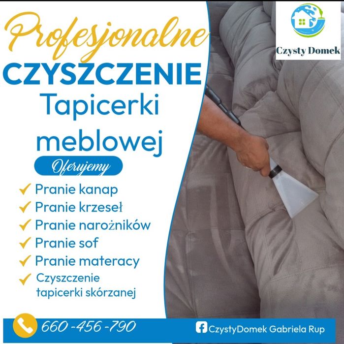 Pranie tapicerki meblowej, sprzątanie